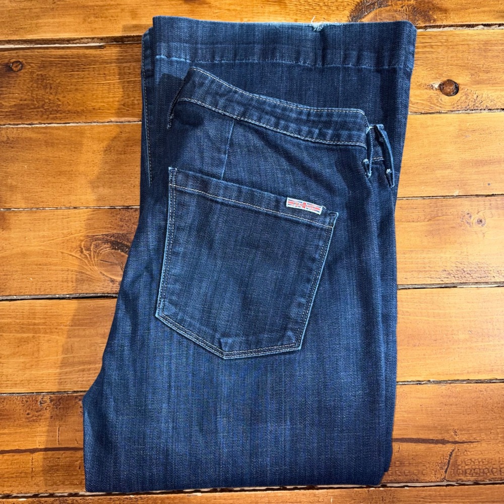 Hudson Flare Jeans Womens 29 Dark‎ Blue Stretch Denim High Rise Made in USA